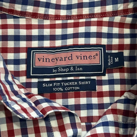 Vineyard Vines Men’s Medium Multicolor Check Slim Fit Tucker Shirt - Picture 6 of 9